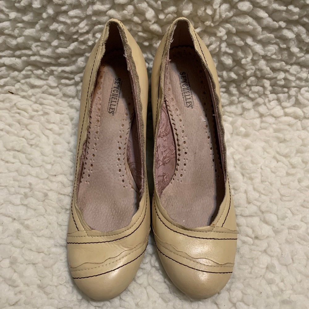 Seychelles leather wedges, size 8